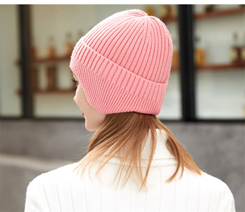 Casquette d'hiver à oreillettes pour Femmes,