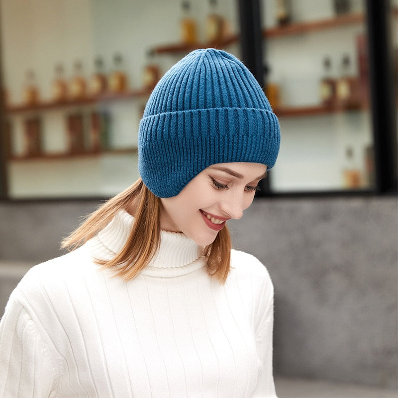 Casquette d'hiver à oreillettes pour Femmes,